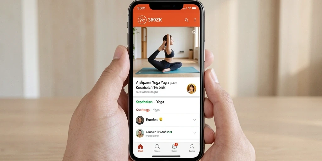 Tampilan antarmuka 369ZK saat sesi yoga berlangsung.
