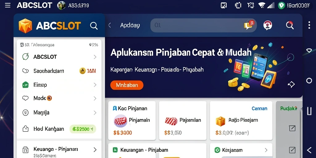Tampilan antarmuka ABCSLOT yang sederhana dan mudah digunakan.