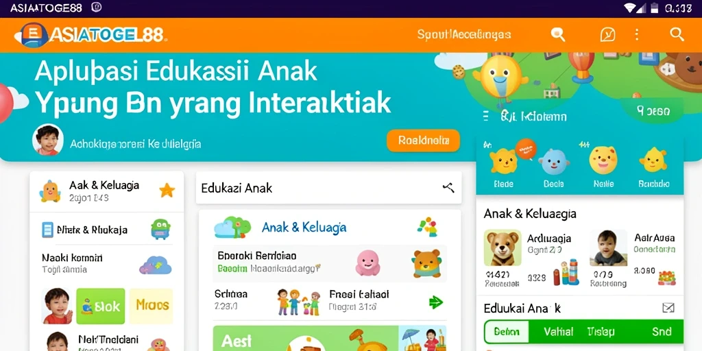 Antarmuka aplikasi ASIATOGEL88 yang ramah anak dan interaktif.