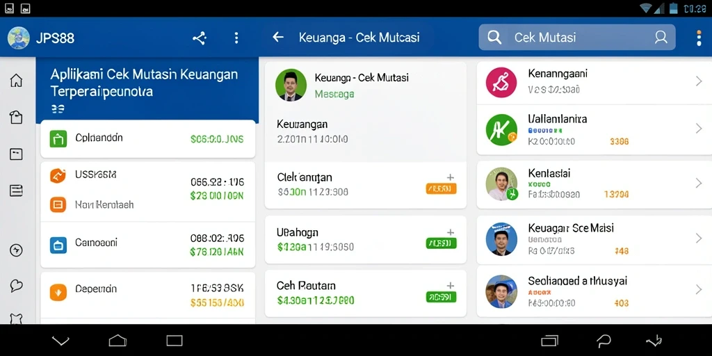 Antarmuka utama JPS88 menampilkan mutasi transaksi yang jelas.