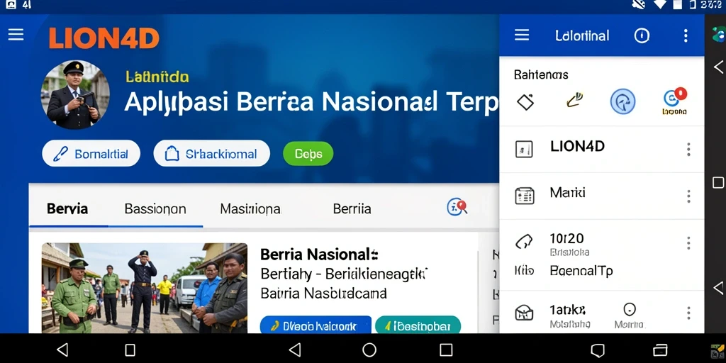 Screenshot LION4D menampilkan antarmuka aplikasi Berita Nasional.