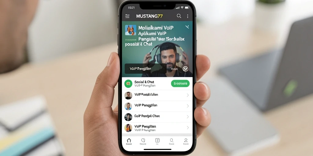 Antarmuka MUSTANG77 yang intuitif dan fungsional untuk VoIP Panggilan.