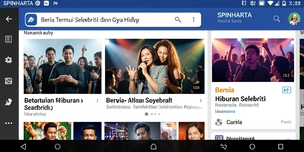 Tampilan antarmuka SPINHARTA yang informatif dan menarik.
